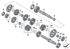 6-ступенчатая КПП/детали блока шестерен для MOTO K71 F 800 ST (0234,0244) 0 (схема запасных частей)