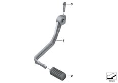 Наружные детали механизма ПП/рычаг ПП для BMW K72 F 800 GS 08 (0219,0229) 0 (схема запасных частей)