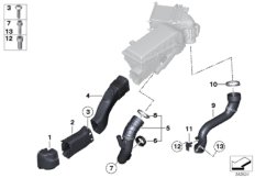 Воздуховод для BMW RR5 Wraith N74R (схема запасных частей)