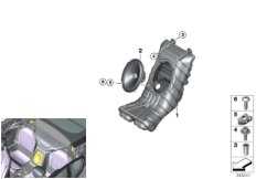 Детали центрального НЧ-динамика для BMW I12N i8 B38X (схема запасных частей)