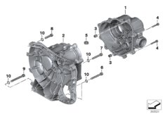 картер коробки передач для BMW K255 R 1200 GS Adve. 10 (0470,0480) 0 (схема запасных частей)