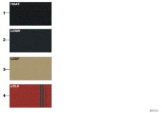 Стр.с образц.цветов обивки M Sportpaket для BMW F31 335dX N57Z (схема запасных частей)