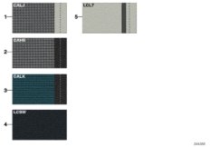 Стр.с образц.цветов обивки Urban Line для BMW F21 125i N20 (схема запасных частей)
