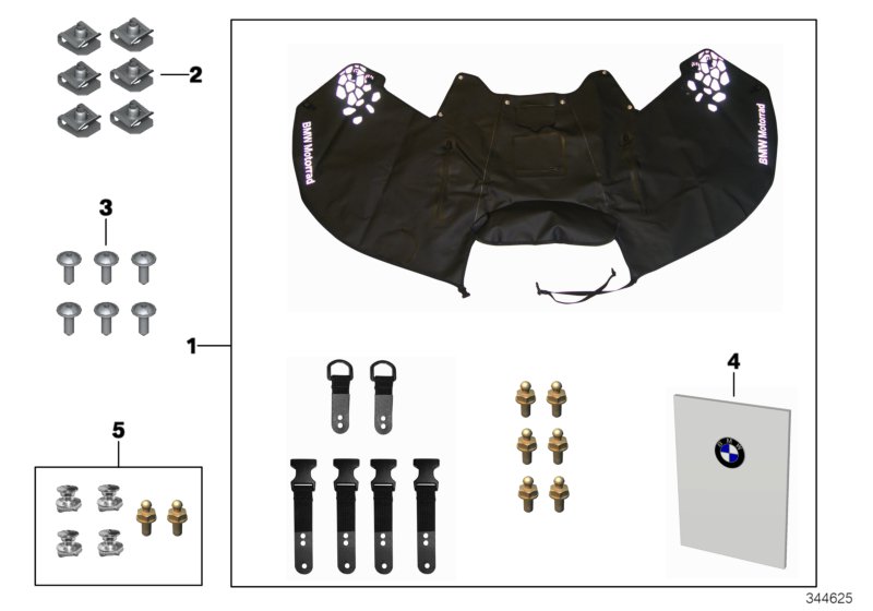 Накидка на скутер для BMW K19 C 650 GT 16 (0C05, 0C15) 0 (схема запчастей)