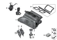 Детали корпуса кондиционера для BMW F26 X4 28iX N20 (схема запасных частей)