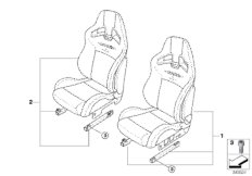 Спортивное сиденье JCW Recaro для BMW R56N Coop.S JCW N18 (схема запасных частей)