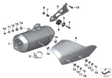 Глушитель/дополнительные элементы для MOTO K19 C 650 GT (0133, 0134) 0 (схема запасных частей)