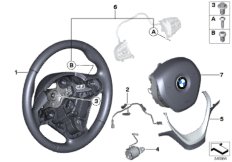 Спортивное рулевое колесо с НПБ кожа для BMW F32N 430dX N57N (схема запасных частей)