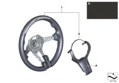Рул.колесо M Performance II с дисплеем для BMW F30N 335dX N57Z (схема запасных частей)