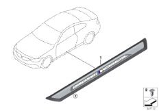 Дооснащение накладкой порога в M-стиле для BMW F33 420i N20 (схема запасных частей)