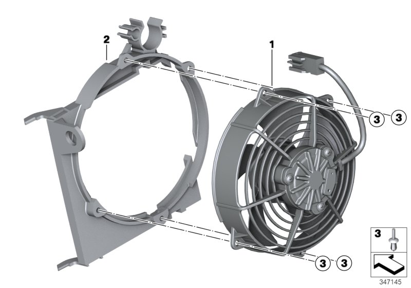 Вентилятор для BMW R134 G 650 GS Sertão (0136, 0146) 0 (схема запчастей)