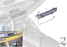 Панель управления аудиосистемой для BMW I12 i8 B38 (схема запасных частей)