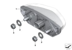 Светодиодный блок задних фонарей для BMW K16 G 450 X (0145) 0 (схема запасных частей)