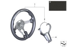 Рул.колесо M Performance с диспл. Race для BMW F87 M2 N55 (схема запасных частей)