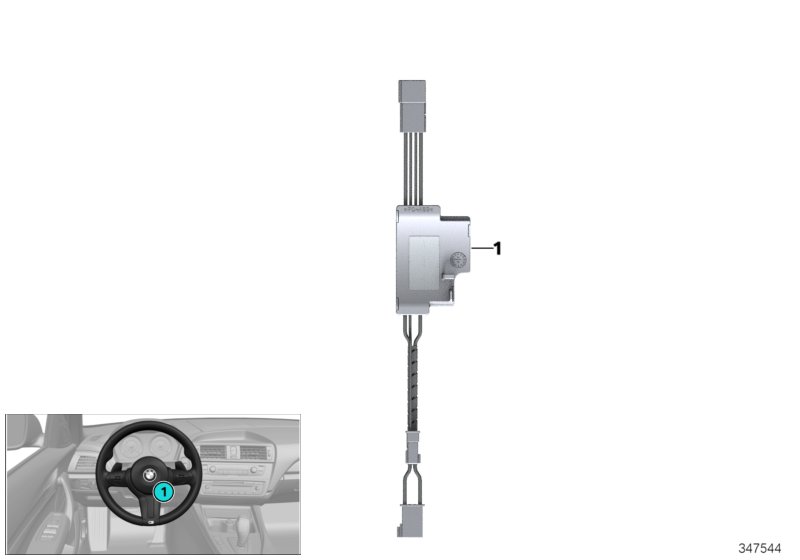 ЭБУ эл.блока в рулевом колесе M-Sport для BMW F26 X4 M40iX N55 (схема запчастей)