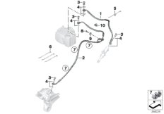 Трубопровод тормозного привода c ABS Зд для BMW K46 S 1000 RR 17 (0D50, 0D60) 0 (схема запасных частей)