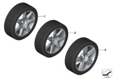 Сочетания дисков и шин для BMW RR5 Wraith N74R (схема запасных частей)