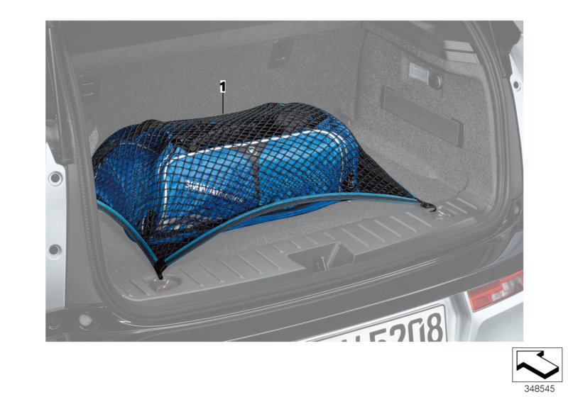 Багажная сетка для BMW I01 i3 60Ah IB1 (схема запчастей)