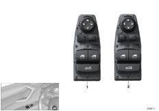 Выключатель стеклоподъемника стор.водит. для BMW I12 i8 B38 (схема запасных частей)
