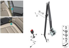 Ремень безопасности Пд для BMW I01 i3 60Ah Rex IB1 (схема запасных частей)