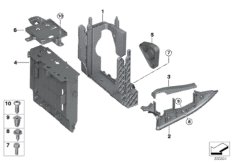 Приборная панель и детали крепления для BMW F15 X5 50iX 4.0 N63N (схема запасных частей)