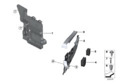 Приборная панель и детали крепления для BMW F16 X6 35iX N55 (схема запасных частей)