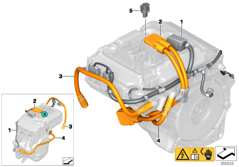 жгут проводов двигателя для BMW I01N i3s 94Ah IB1 (схема запчастей)