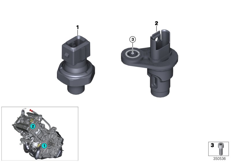Датчики двигателя для BMW I01N i3s 94Ah IB1 (схема запчастей)