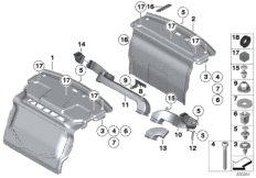 Облицовка перегородки багажн.отделения для ROLLS-ROYCE RR4 Ghost N74R (схема запасных частей)