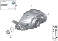 Редуктор заднего моста / крепление для BMW F15 X5 50iX 4.0 N63N (схема запасных частей)