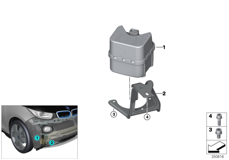 Автомобильный звуковой генератор для BMW I01N i3s 94Ah IB1 (схема запчастей)