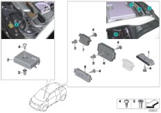 Детали разнесенной антенны для BMW I01N i3 94Ah IB1 (схема запасных частей)