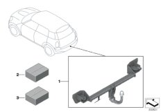 К-т дооснащения съемным ТСУ для BMW R60 Cooper D ALL4 2.0 N47N (схема запасных частей)