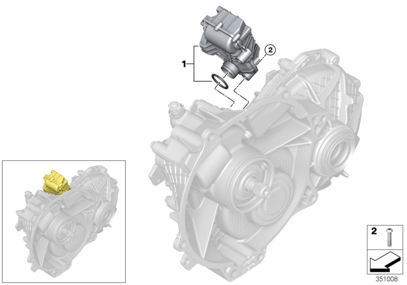 Коробка передач E, детали для BMW I01N i3 94Ah IB1 (схема запчастей)