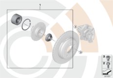 К-т подшипн.ступицы колеса Зд/Value Line для BMW E46 320Cd M47N (схема запасных частей)