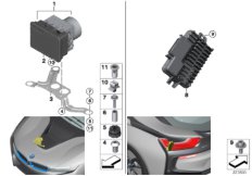 Гидроагрегат DSC/ЭБУ/кронштейн для BMW I12 i8 B38 (схема запасных частей)