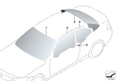 Остекление для BMW F33 435dX N57Z (схема запасных частей)