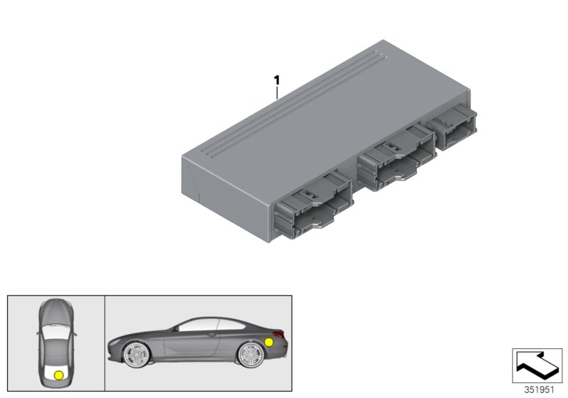 ЭБУ модуля складного верха кабриолета для BMW F33 425d N47S1 (схема запчастей)