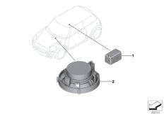 Детали устройства громкой связи для MINI F60 Cooper SD ALL4 B47 (схема запасных частей)