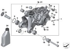 Угловой редуктор,Integral ABS,поколен.2 для MOTO K27 R 1200 R 06 (0378,0398) 0 (схема запасных частей)