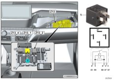 Реле контакта 30B Z13_1 для BMW I01 i3 60Ah Rex IB1 (схема запасных частей)