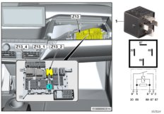 Реле контакта 15N Z13_2 для BMW I01 i3 60Ah IB1 (схема запасных частей)