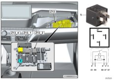 Реле контакта 30B Z13_4 для BMW I01 i3 60Ah Rex IB1 (схема запасных частей)