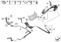 Маслопроводы / Adaptive Drive для BMW F16 X6 40dX N57Z (схема запасных частей)