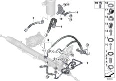 Масляные трубопроводы для BMW F15 X5 35iX N55 (схема запасных частей)