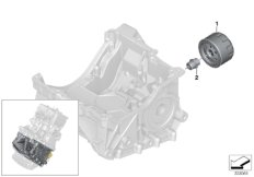 Смазочная система-масляный фильтр для BMW I01N i3 120Ah Rex XB4 (схема запасных частей)