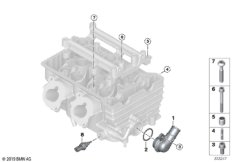 Головка блока цилиндров-доп.элементы для BMW I01 i3 60Ah Rex IB1 (схема запасных частей)