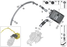Глушитель шума всасывания / воздуховод для BMW I01N i3s 94Ah Rex XB4 (схема запасных частей)