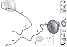 Усилитель тормозов для BMW F56 Cooper S B46C (схема запасных частей)