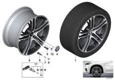 Л/c диск BMW M со сдвоен.спицами диз.310 для BMW F15 X5 35iX N55 (схема запасных частей)